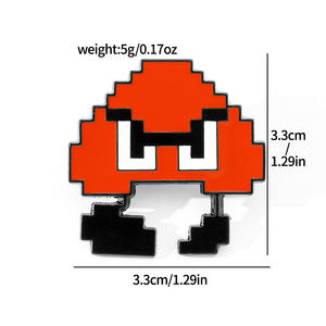 เข็มกลัดโลหะลายการ์ตูนมาริโอซูเปอร์เกมหมุดโลหะเคลือบรูปเห็ดเข็มกลัดปกเสื้อแฟชั่นกระเป๋าเสื้อผ้า - Product Image 2