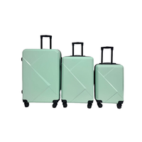 Valise en ABS haut de gamme personnalisable en gros, ensemble de 3 pièces (20, 24, 28 pouces), avec logo personnalisé, bagage approuvé par la TSA pour les voyages aériens, usage quotidien