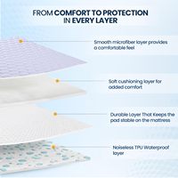 Housse de matelas imperméable anti-poussière taille double Jupes élastiques Utilisation hospitalière Protection de lit Coussin de protection de matelas
