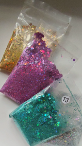 กลิตเตอร์สีผสมขนาดใหญ่ 50 กรัม สีแพลตตินั่มโรส ประกายวิบวับ สำหรับงานประดิษฐ์แก้วสองชั้น DIY - Product Image 6