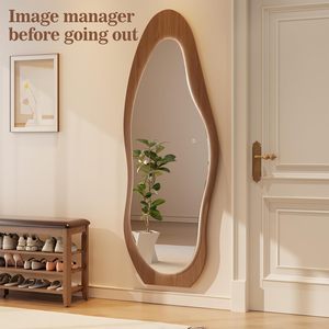 Miroir sur pied pleine longueur style moderne imitation bois pour salon et décoration intérieure - Vente en gros - Product Image 6