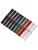 Bracelet de montre en cuir de vachette pleine fleur 18mm 20mm 22mm, grain litchi, boucle ardillon, pour usage quotidien, multicolore, OEM