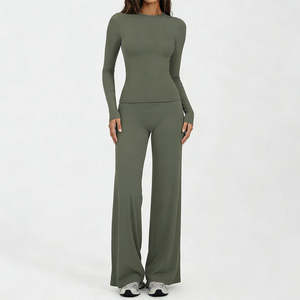 Joyyoung 2026 Nuovi Arrivi Abbigliamento da <span class=keywords><strong>Palestra</strong></span>, Completo Sportivo da <span class=keywords><strong>Donna</strong></span> in 2 Pezzi, Tuta Personalizzata per Fitness ed Esercizio, Set Yoga - Product Image 3