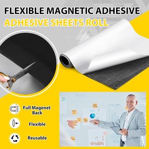 Rouleaux d'aimants en caoutchouc personnalisés Autocollant pour <span class=keywords><strong>tableau</strong></span> adhésif Matériaux magnétiques de surface blancs vierges flexibles pour <span class=keywords><strong>tableau</strong></span> - Product Image 2