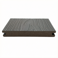 Plancher extérieur en WPC solide coextrudé, lisse, gaufré, utilisable des deux côtés