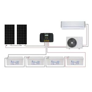 9000Btu <b>Mini</b> Split Solar <b>Air</b> <b>Conditioner</b> Home Off-Grid Hybrid Battery Powered HF-DC48v/9000BTU 9000 BTU Off-grid Solar <b>Air</b> Condi - Product Image 2