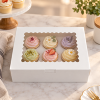 Großhandel Maßgefertigte Umweltfreundliche Tragbare Pappkarton-Bäckereibox mit Mehreren Fächern für Cupcake-, Makronen-, Keks- und Dessertverpackungen