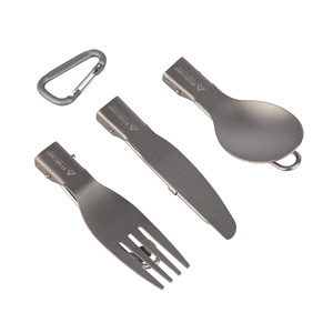 Ensemble de couverts en titane STARCAMP pour le camping en plein air, la survie, la <span class=keywords><strong>randonnée</strong></span>, fourchette, cuillère, couteau, <span class=keywords><strong>kit</strong></span> de vaisselle de <span class=keywords><strong>cuisine</strong></span> - Product Image 4