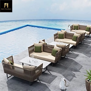 ชุดโซฟาในสวนกลางแจ้งหรูหราแบบอิตาเลียนชุดโซฟา2/3ที่นั่งปรับแต่งได้สำหรับระเบียง - Product Image 3