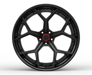 ล้อแม็กซ์อะลูมิเนียมอัลลอยด์แบบกำหนดเองส่วนบุคคล  โครเมียมลายหลายก้านสีดำเงา สำหรับรถฟอร์ด เชฟวี่ จีเอ็มซี ดอดจ์ รถบรรทุกและรถเอสยูวี - Product Image 1