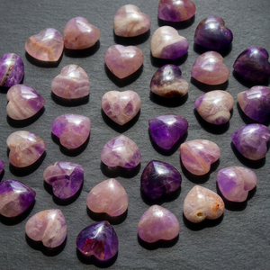 Natural Amethyst Heart <b>Crystal</b> Carving Love Stone Decoration for Gift and Home Decor - Product Image 2