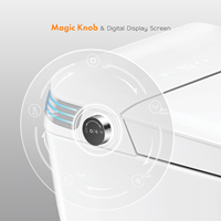Toilette intelligente moderne de luxe à chasse d'eau par siphon, vente chaude