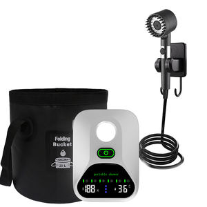 Nouvelle pompe de <span class=keywords><strong>douche</strong></span> portable 8000 mAh avec lumière, 5 modes de pulvérisation, affichage Fahrenheit, étanche IPX8, idéale pour le <span class=keywords><strong>camping</strong></span> <span class=keywords><strong>en</strong></span> extérieur - Product Image 1