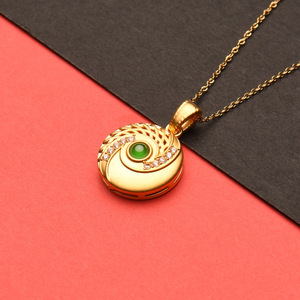 สร้อยคอจี้หยกเจไดต์ เฟยชุย เกรด A แท้ 999 ทองคำบริสุทธิ์ ดีไซน์หรูหราแบบออร์โธดอกซ์ พร้อมดีไซน์สไตล์คุณแม่ - Product Image 3