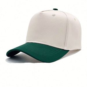 OEM ODM Custom Logo 5 Panel Two Tone Baseball Caps Wholesale Structured Frame 100% Cotton Gorras Baseball Sport <b>Hats</b> - Product Image 1