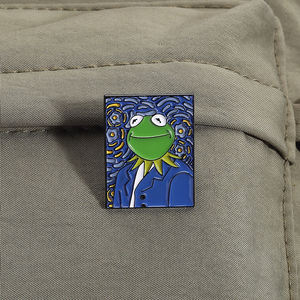 Lustiger Froschs chrei Emaille Pin inspiriert von der modernen Kunst Malerei Brosche Revers Abzeichen Schmuck Geschenk für Freunde - Product Image 3