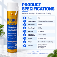 Mastic polyuréthane élastique multifonctionnel haute résistance A12 750ML pour l'étanchéité des joints de tuyauterie et l'installation de panneaux décoratifs