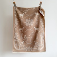Écharpe en fausse fourrure cachemire à motif cheval pour femme, châle royal vintage épais et chaud avec pompons, vente en gros
