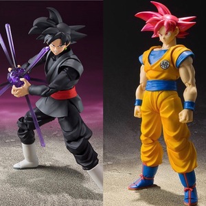 SHF 6 pulgadas PVC DBZ Super Saiyan God Super Saiyan <span class=keywords><strong>ROSE</strong></span> Rosa negro rojo pelo Zamasu Son Goku DBZ figura de acción - Product Image 2