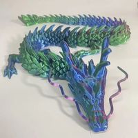 Dragon en plastique imprimé en 3D, 90 cm, thème animal chinois, articulations mobiles, jouet créatif, cadeau, produit phare du web
