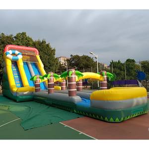 Toboggan aquatique gonflable à double voie personnalisé avec piscine amovible, grande décoration sur le thème des fruits, divertissement aquatique commercial en plein air - Product Image 5