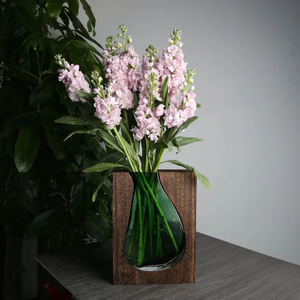 202509 사용자 정의 나무 꽃병 개인화 된 꽃 홀더 예술적 꽃병 친환경 가정 장식 - Product Image 2