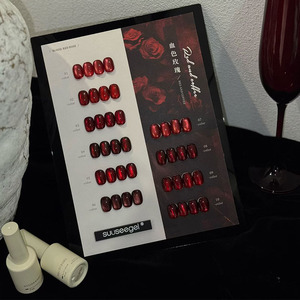 Ensemble de vernis à ongles en gel UV effet œil de chat, série rouge, 10 couleurs, gel magnétique pour manucure en salon - Product Image 6