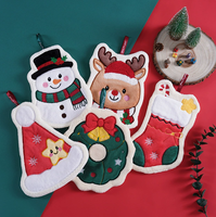 Christmas Novelty Coral Fleece Hand Towels (Hanging) Thickened Absorbent Wholesale for Decoration