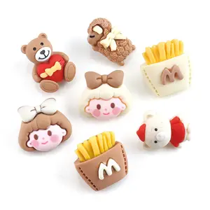 Professionnel sur mesure promotionnel couture croix en vrac personnalisé 3d PVC puces ours fille lapin boutons pour enfants