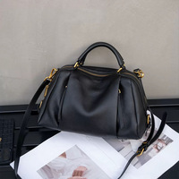 Sac à main élégant pour femme en cuir véritable pleine fleur, résistant à l'eau, bandoulière simple, porté épaule et main