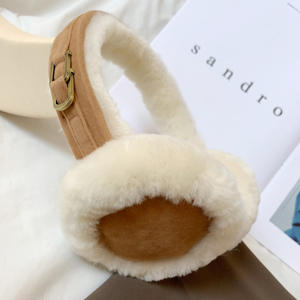 Di alta qualità per giovani signore in pelliccia di <span class=keywords><strong>agnello</strong></span> copricetto in tinta unita orecchio muffola in pelliccia calda - Product Image 4