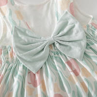 Vestido de Verano Personalizado para Bebé Niña, sin Mangas, con Estampado Animal, Estilo Princesa, en Algodón Oxigenado