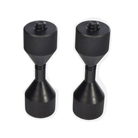 Goupille de bride personnalisée aluminium 6061 oxyde anodisé finition noire jeu de goupilles d'alignement de bride à deux trous