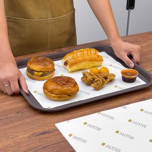 Papel Antigrasa de Grado Alimenticio Aprobado por la FDA; Envoltorio para Sándwiches con Impresión Personalizada; Papel Ecológico para Empacar Hamburguesas y Alimentos Fritos - Product Image 3