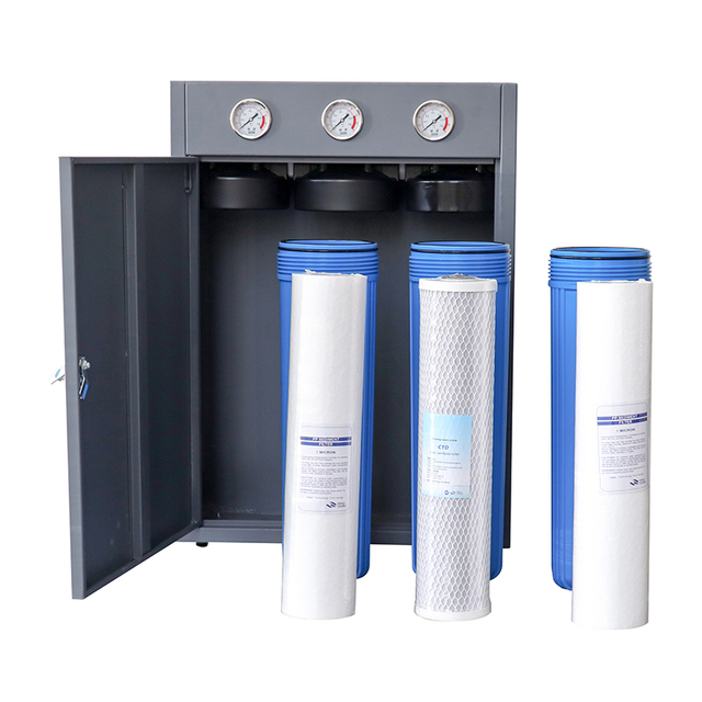 LEVAO Whole House 3 Stage Water Purification Big Blue Automatic RO Filter System for Household Drinking