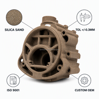 Noyau de sable de fonderie imprimé en 3D pour moulage au sable de silice, fabrication sur mesure OEM