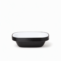 Plat à pâtisserie rectangulaire en fonte émaillée, couleur personnalisable, pour la cuisson du pain et les plats de fête, idéal pour la maison, la cuisine et les restaurants, vente en gros
