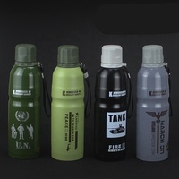 Bouteille d'eau en acier inoxydable de style militaire pour le camping, les sports de plein air, thermos sous vide