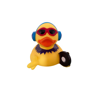 Logo Personnalisé Rock Duck Petit Canard Jaune Jouet de Bain Jouet de Jeu d'Eau avec Fonction de Couinement Vente en Gros Distributeur Automatique Cadeau de Noël - Product Image 2