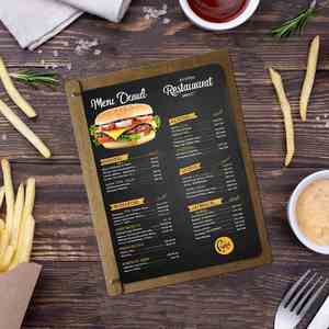 Tablero de Menú de Madera Personalizado de Alta Calidad, Estilo Creativo y Elegante, Letrero Grabado Duradero al por Mayor para Bares, Cafeterías y Restaurantes - Product Image 1