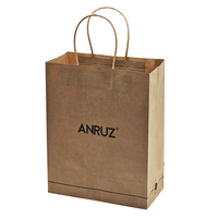 Bolsas de Papel Kraft para Cosméticos, Impresas Personalizadas, Ecológicas, Recicladas, con Asas Retorcidas, Bolsas de Compra Biodegradables al por Mayor