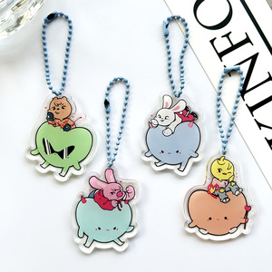 Spot SK Street Children <b>Anime</b> Cartoon Doll PVC Plastic UV Printing Bead Chain Small Pendant Key Chain - Product Image 2