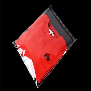 Resealable Transparent Custom Polybag Packaging Clear Plastic Poly Opp Bags For Clothing