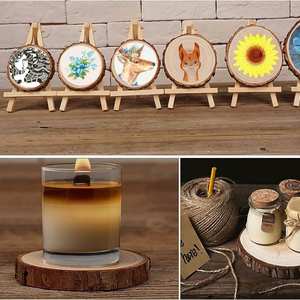 Rodajas de Madera de Pino Natural de 3cm-20cm, Discos de Corteza de Árbol sin Acabado, Hechos a Mano, de Lujo, para Cuidado Personal y Pintura - Product Image 3