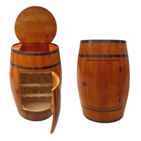 Meuble de table en bois baril de 101cm avec tabourets