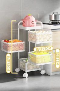 <span class=keywords><strong>Mobile</strong></span> <span class=keywords><strong>cucina</strong></span> frutta e verdura rack pavimento in acciaio al carbonio <span class=keywords><strong>cucina</strong></span> multistrato rotante cesto di frutta e verdura - Product Image 6