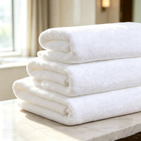 Ensemble de serviettes de bain de luxe modernes pour hôtel 5 étoiles, écologiques, bio, spa, durables, avec logo brodé, en coton doux, confortables, blanches, idéales comme cadeau