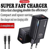 Chargeur de téléphone portable Solma à prix de gros, logo personnalisé, norme européenne, port micro USB unique, charge rapide QC 3.0