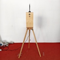 Photo Booth Kayu Retro Berkualitas Tinggi Dua Sisi dengan Cermin DSLR, iPad, Smartphone, dan Printer Instan yang Dapat Disesuaikan