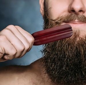 Brosse à barbe à poils de sanglier doux/moyens pour coiffer la barbe et les queues de cheveux, créer une <span class=keywords><strong>coiffure</strong></span> sans frisottis, adaptée aux femmes et aux hommes - Product Image 4